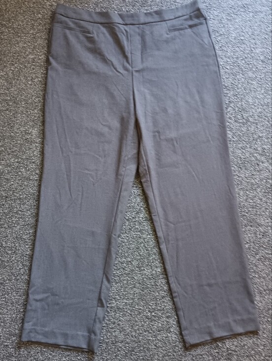 Time and Tru Pants - Womens XXL Business Casual Gray Straight Leg Career Wear Pants, Office, Time Tru
